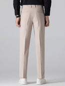 Wave Jacquard Knit V Neck Polo Shirt & Slim Fit Tapered Trousers