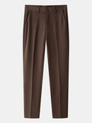Stripe Geometric Jacquard Knitted Polo Shirt & Slim Fit Tapered Trousers
