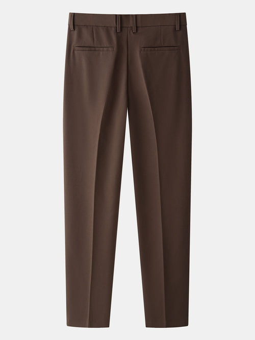 Stripe Geometric Jacquard Knitted Polo Shirt & Slim Fit Tapered Trousers