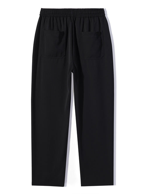Relax Fit Long Sleeve 2 In 1 Waffle T-Shirt & Single Pleat Drawstring Straight Leg Pants