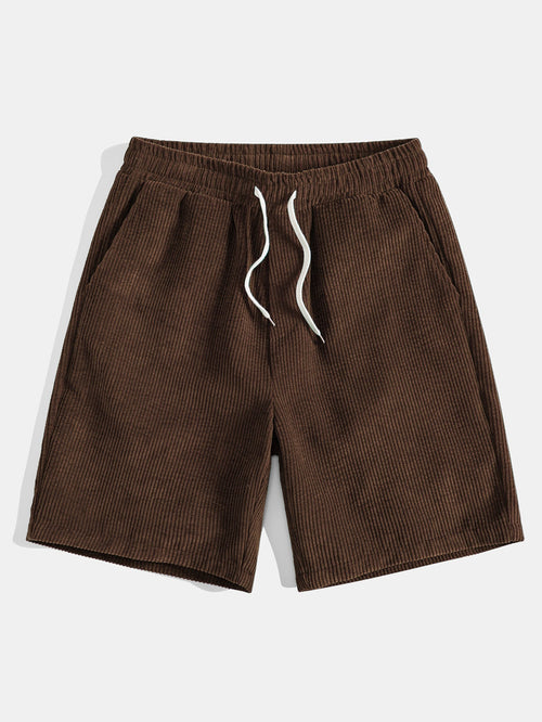 Monaco Slogan Print Drop Shoulder Oversize T-Shirt & Drawstring Corduroy Shorts