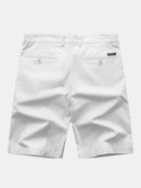 Texture Contrast Knitted V Neck Polo Shirt & Cotton Chino Shorts