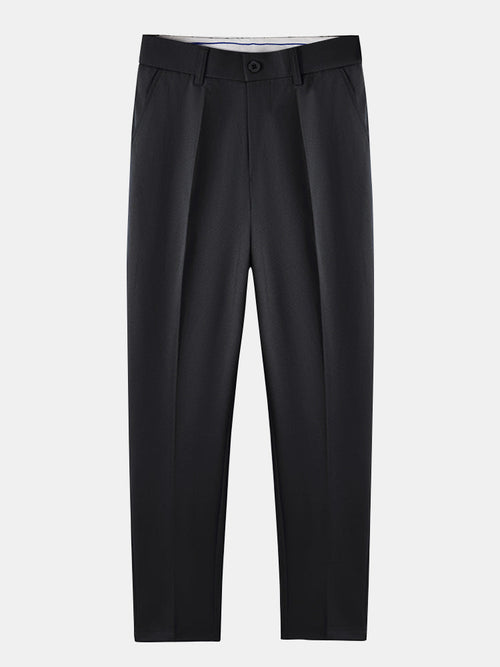 Wave Jacquard Knit V Neck Polo Shirt & Slim Fit Tapered Trousers