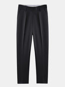 Geometric Jacquard Knitted Polo Shirt & Slim Fit Tapered Trousers