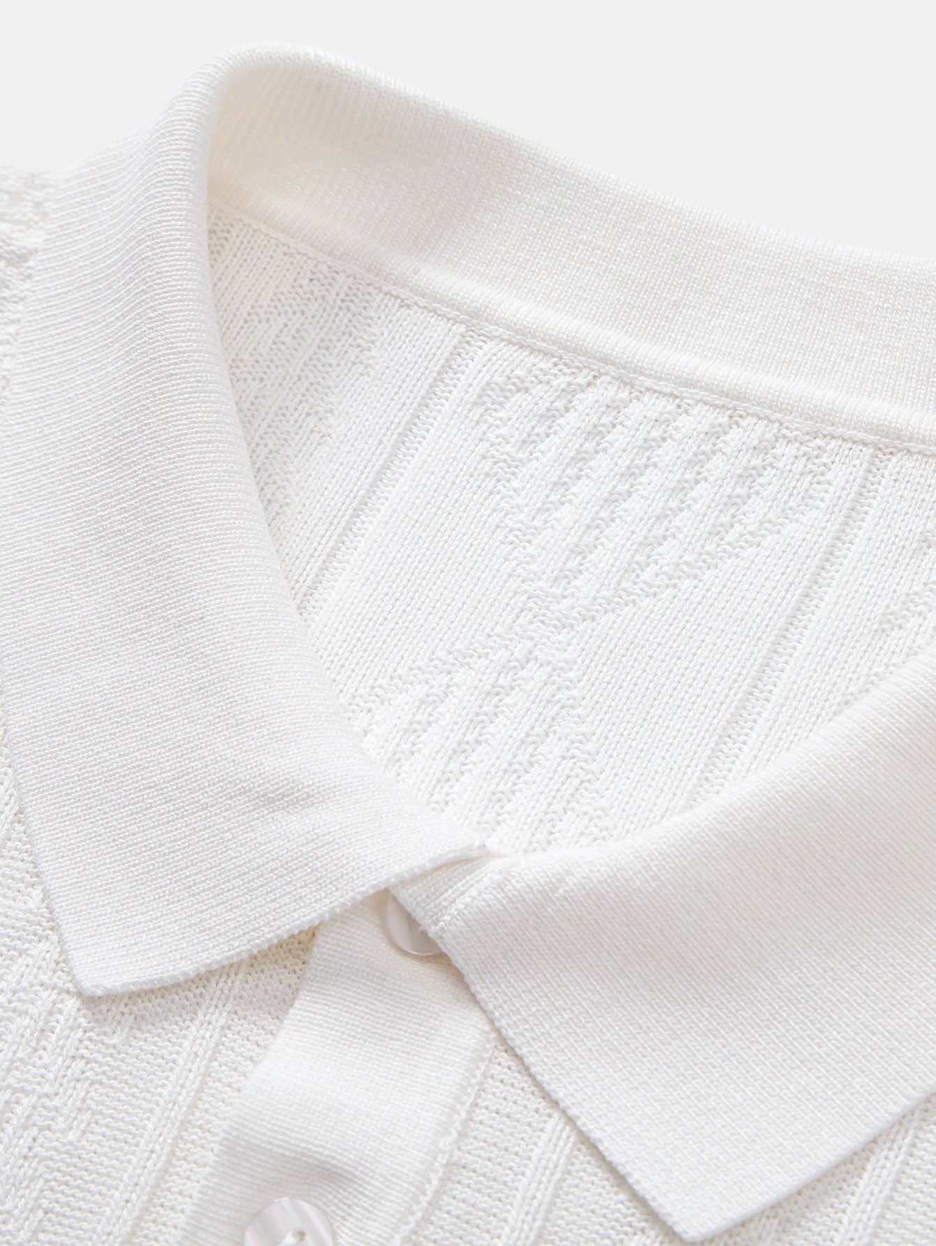 Geometric Jacquard Knitted Polo Shirt & Slim Fit Tapered Trousers