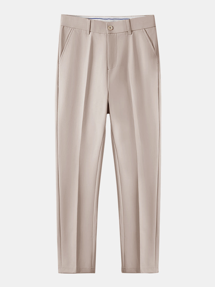 Geometric Knit V Neck Polo Shirt & Slim Fit Tapered Trousers