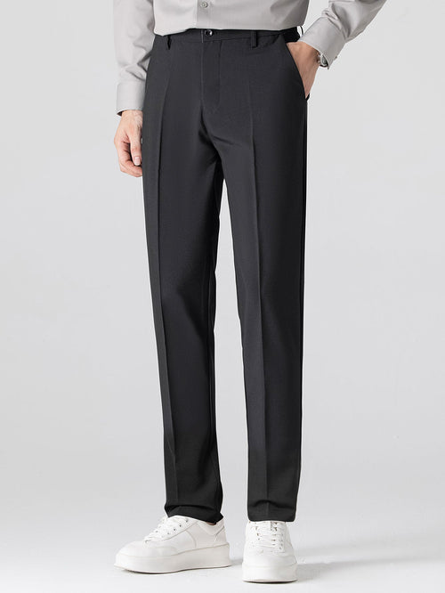 Long Sleeve Stripe Button Up Shirt & Slim Fit Tapered Trousers