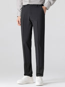 Geometric Knit V Neck Polo Shirt & Slim Fit Tapered Trousers