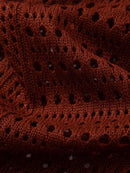 Crochet  V Neck Polo Shirt & Straight Leg Linen Pants