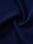 Textured Color Block Knit Polo & Slim Fit Tapered Trousers