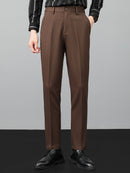 Twist Jacquard Knitted Zipper Polo Shirt & Slim Fit Tapered Trousers