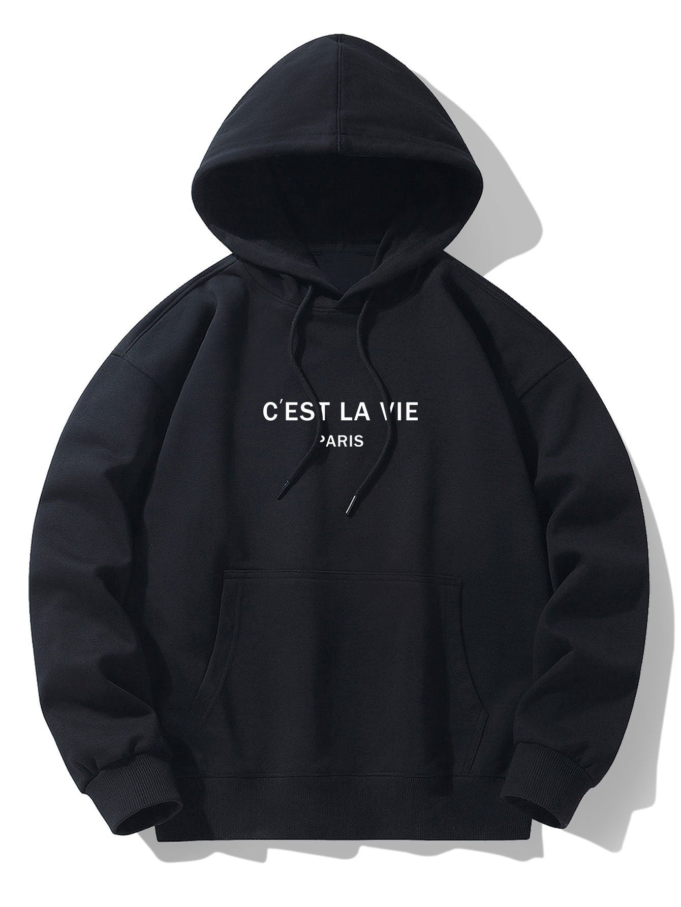 Paris Print Cotton Blend Hoodie & Jogger Pants