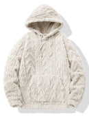 Geometric Jacquard Teddy Hoodie & Jogging Pants