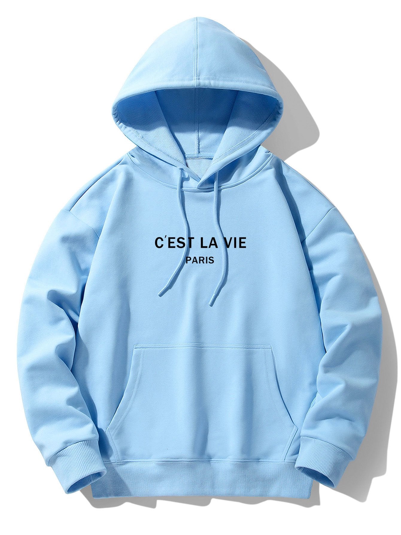 Paris Print Cotton Blend Hoodie & Jogger Pants