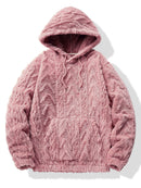 Geometric Jacquard Teddy Hoodie & Jogging Pants