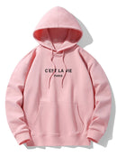 Paris Print Cotton Blend Hoodie & Jogger Pants